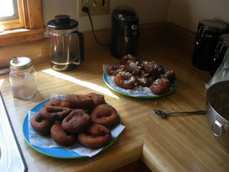 All the donuts we had left over AFTER eating too many!