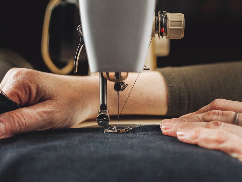 hands sewing