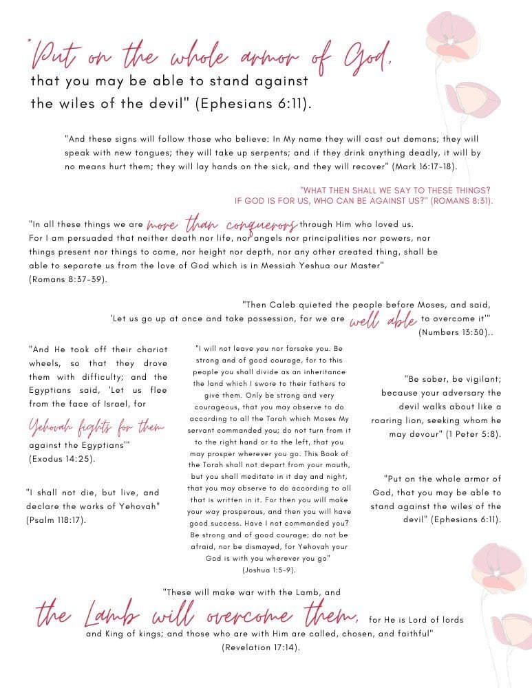 Download these FEAR NOT verses