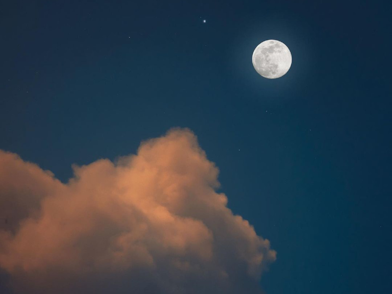 moon and clouds